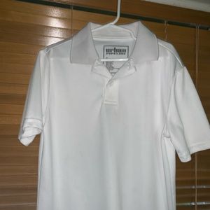 White urban pipeline polo